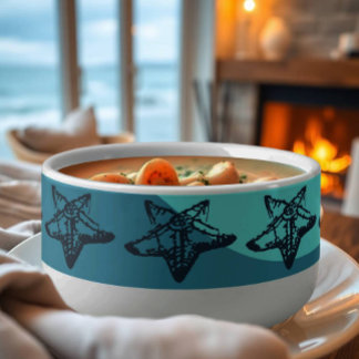 Bahamian Wave: Turquoise Sea & Starfish Soup Mug