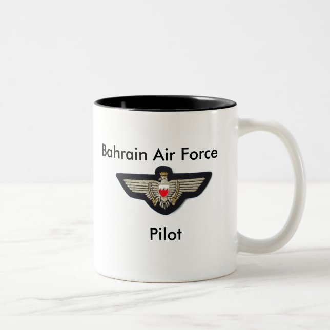 Baharaini Pilot Wings, Bahrain Air Force, Pilot Two-Tone Coffee Mug (Right)
