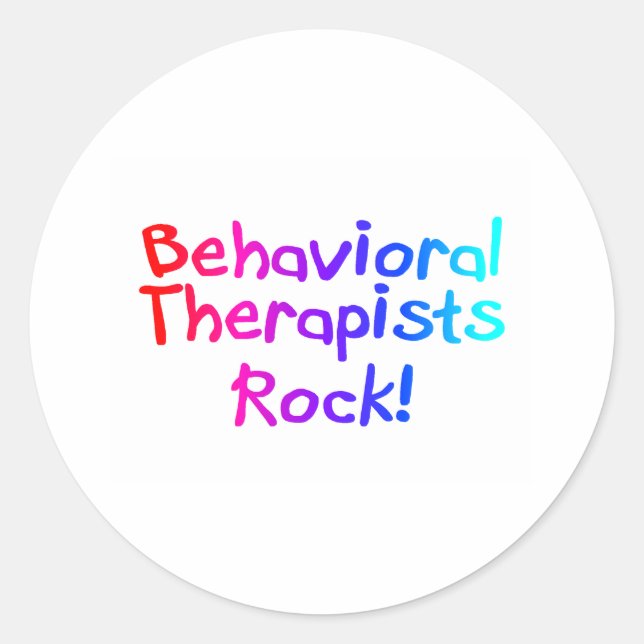 Bahaviorial Therapists Rock Classic Round Sticker (Front)
