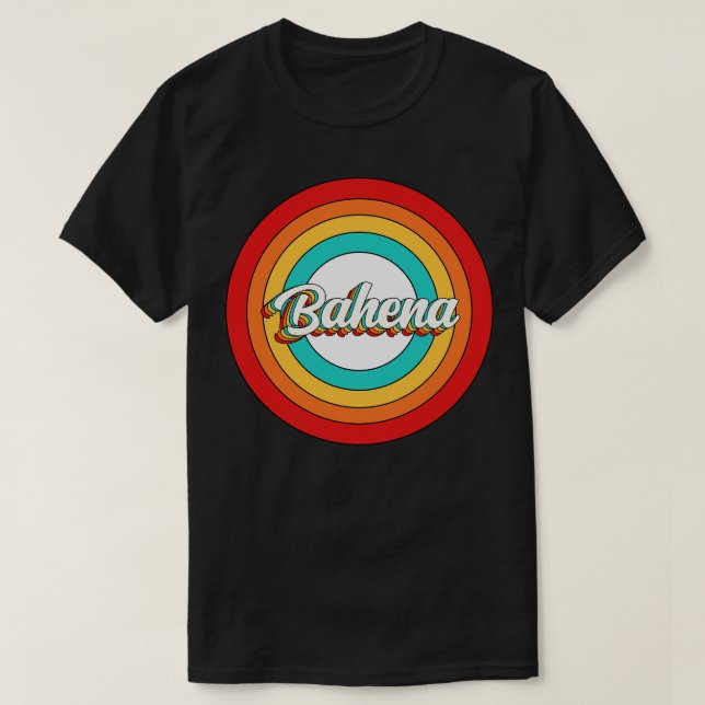 Bahena Name Shirt Vintage Bahena Circle (Design Front)