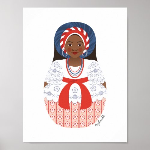 Bahia Brazilian Matryoshka Poster