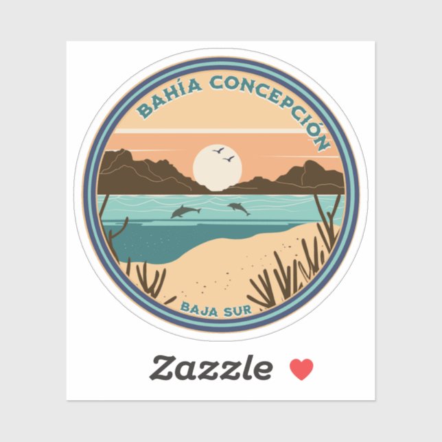 Bahía Concepción Baja California Sur Mexico RV Sticker (Sheet)