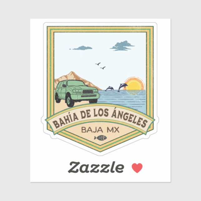 Bahía de los Ángeles FJ80 Baja California Sticker (Sheet)