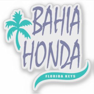 Bahia Honda Florida Keys with palm tree Sticker