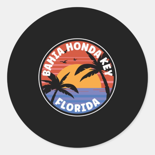 Bahia Honda Key - Florida Sunrise Classic Round Sticker (Front)