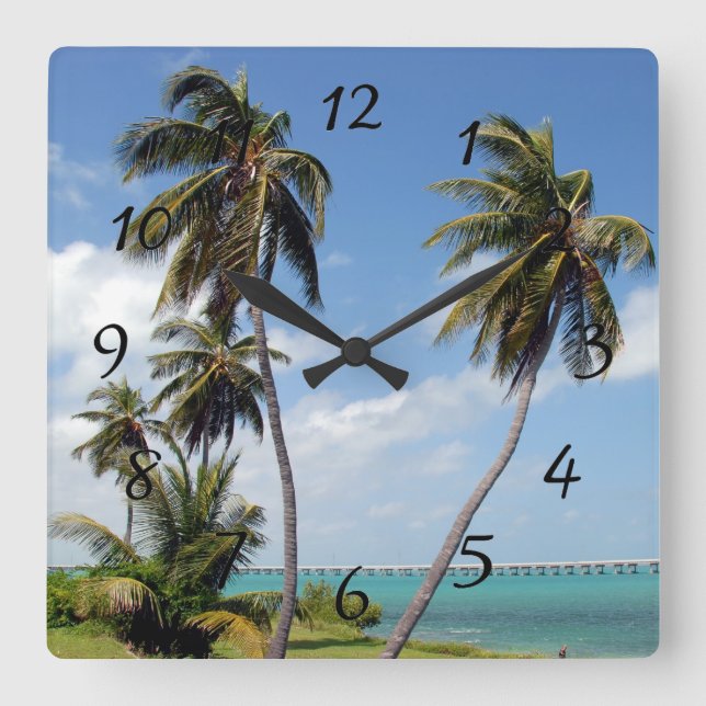Bahia Honda State Park Florida Keys Square Wall Clock (Front)