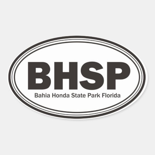 Bahia Honda State Park Oval Sticker