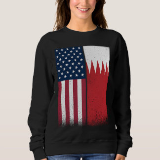 Bahrain Bahraini American Flags Proud USA Bahrain Sweatshirt