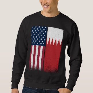 Bahrain Bahraini American Flags Proud USA Bahrain Sweatshirt