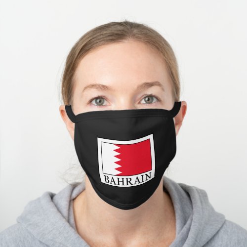 Bahrain Black Cotton Face Mask