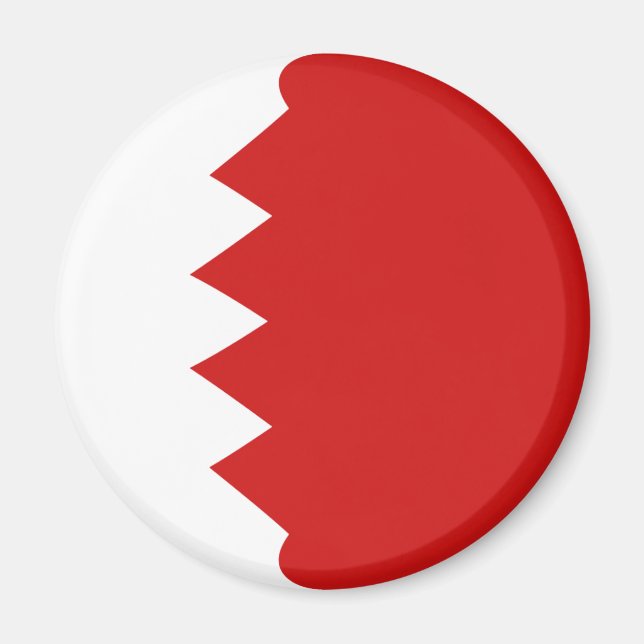 Bahrain Fisheye Flag Magnet (Front)