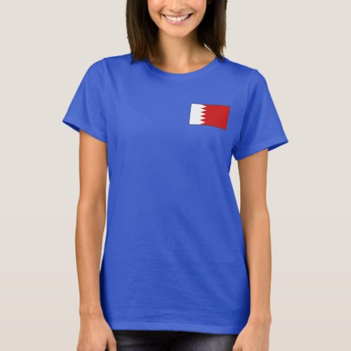 Bahrain Flag and Map dk T_Shirt