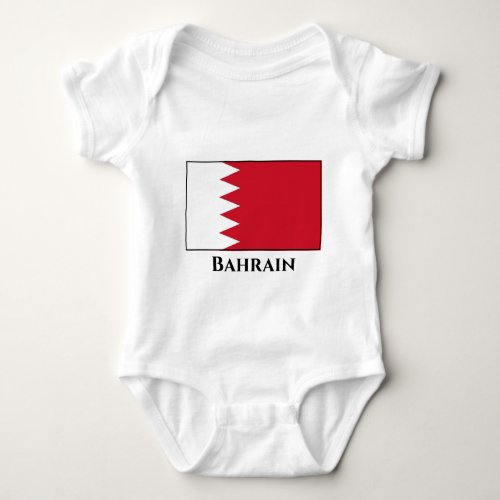 Bahrain Flag Baby Bodysuit