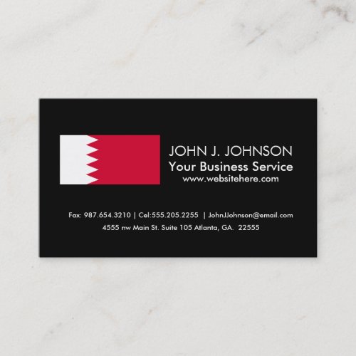 Bahrain Flag Business Card