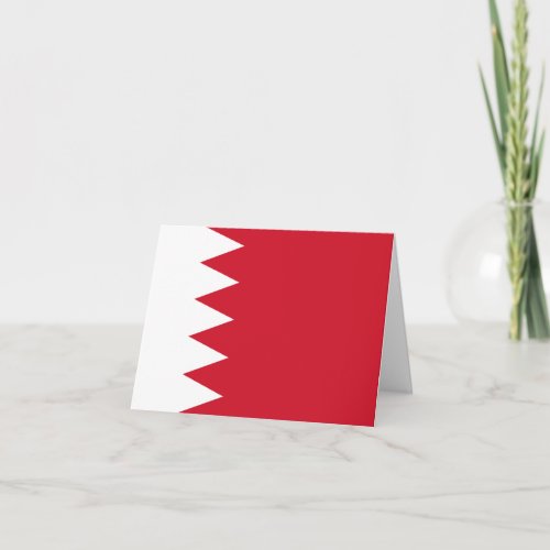 Bahrain Flag Card
