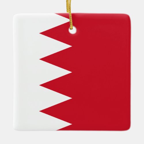 Bahrain Flag Ceramic Ornament