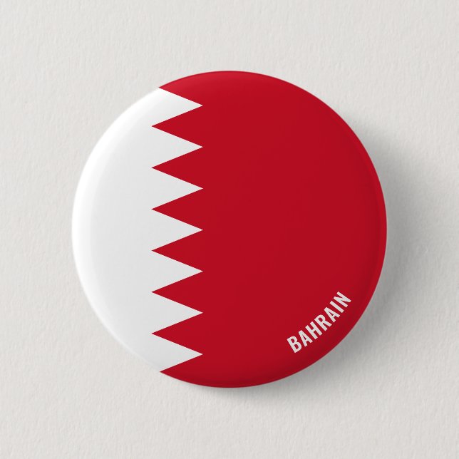Bahrain Flag Charming Patriotic Button (Front)