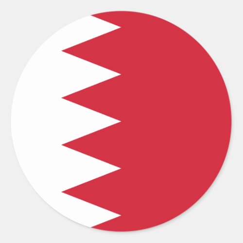 Bahrain Flag Classic Round Sticker