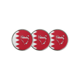 Bahrain flag-coat of arms   golf ball marker