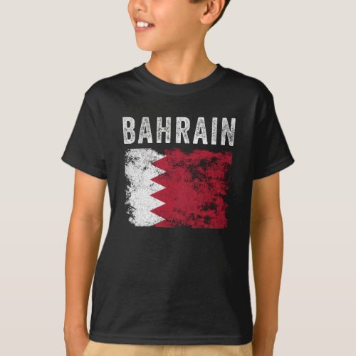 Bahrain Flag Distressed _ Bahraini Flag T_Shirt
