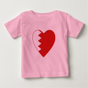 Bahrain Flag Heart T-Shirt