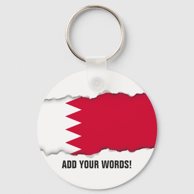 Bahrain Flag Keychain (Front)