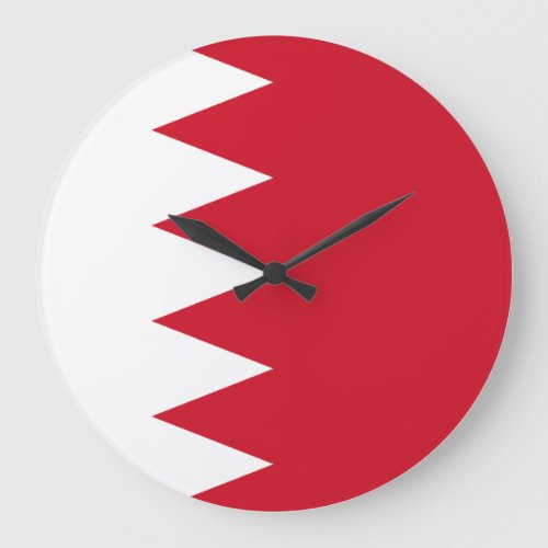Bahrain Flag Large Clock