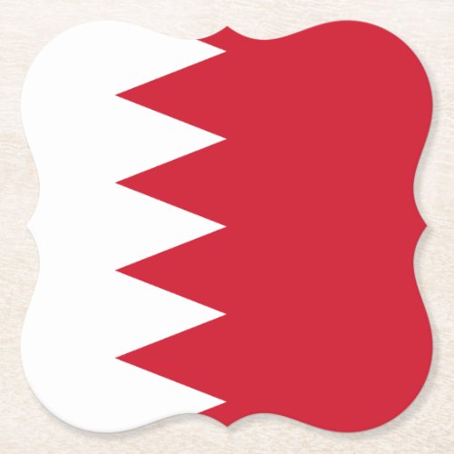 Bahrain Flag Paper Coaster