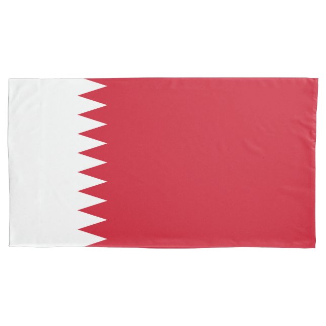 Bahrain flag pillow case (Front)