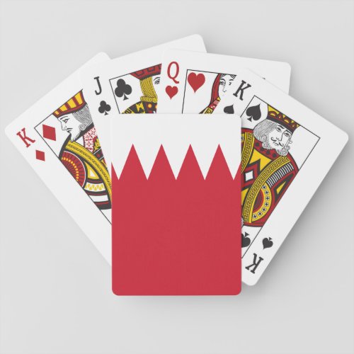 Bahrain Flag Poker Cards