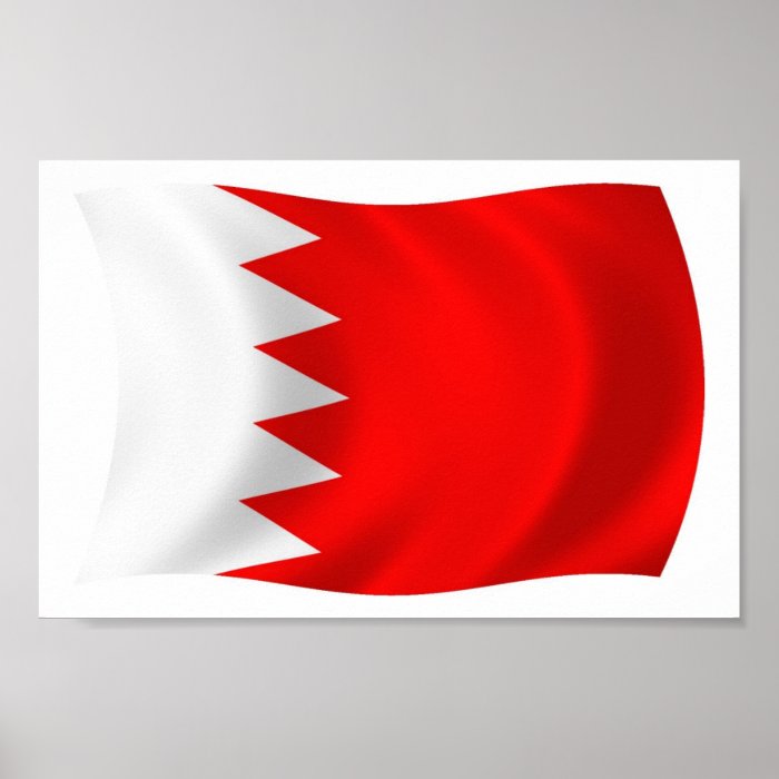 Bahrain Flag Poster Print