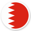 Bahrain Flag Round Sticker