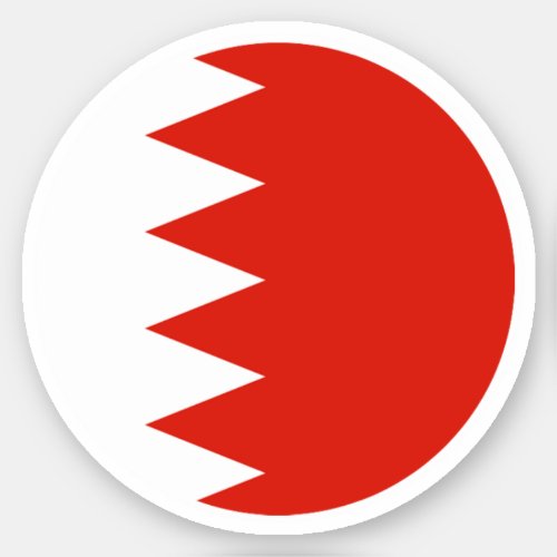 Bahrain Flag Round Sticker