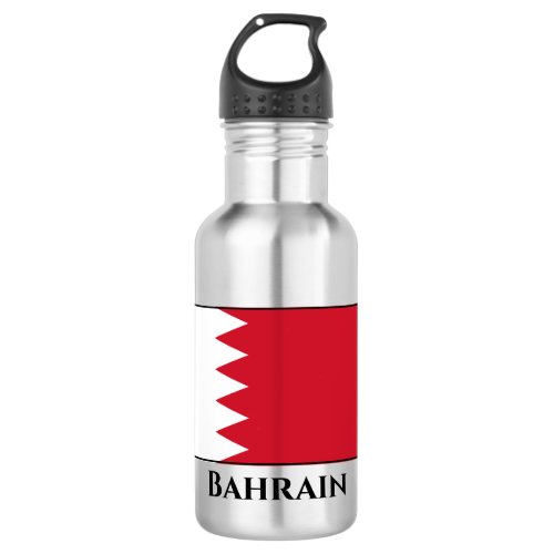 Bahrain Flag Stainless Steel Water Bottle