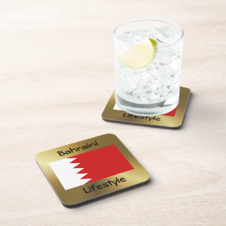 Bahrain Flag+Text Coaster