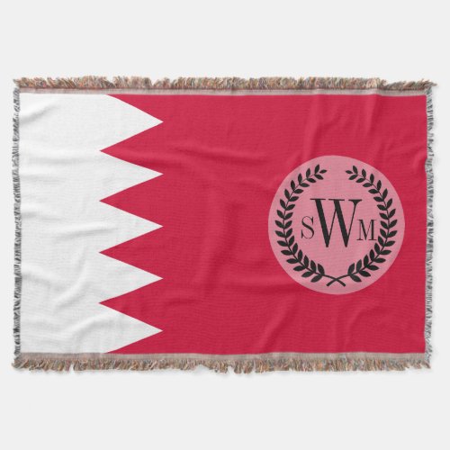 Bahrain Flag Throw Blanket