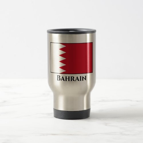 Bahrain Flag Travel Mug