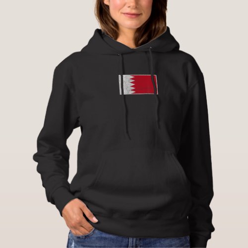 Bahrain Flag With Vintage Bahraini National Colors Hoodie