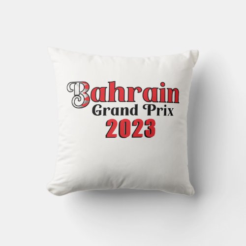 Bahrain Grand Prix Throw Pillow