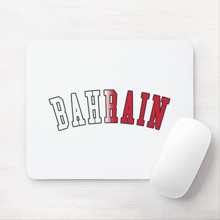 Bahrain in National Flag Colors Mouse Pad