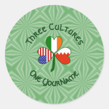 Bahrain Ireland USA Shamrock Flag Personalized