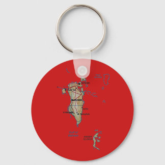 Bahrain Map Keychain