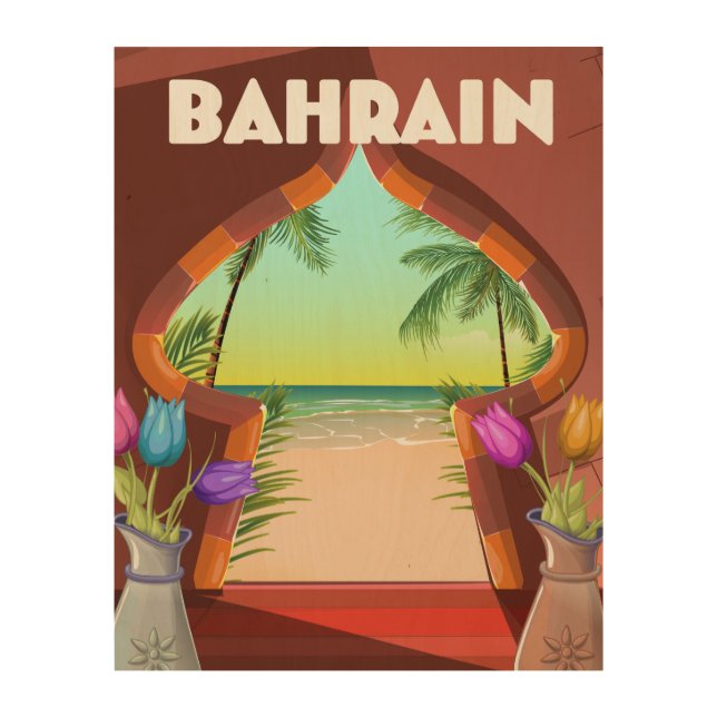 Bahrain palace travel poster (Front)