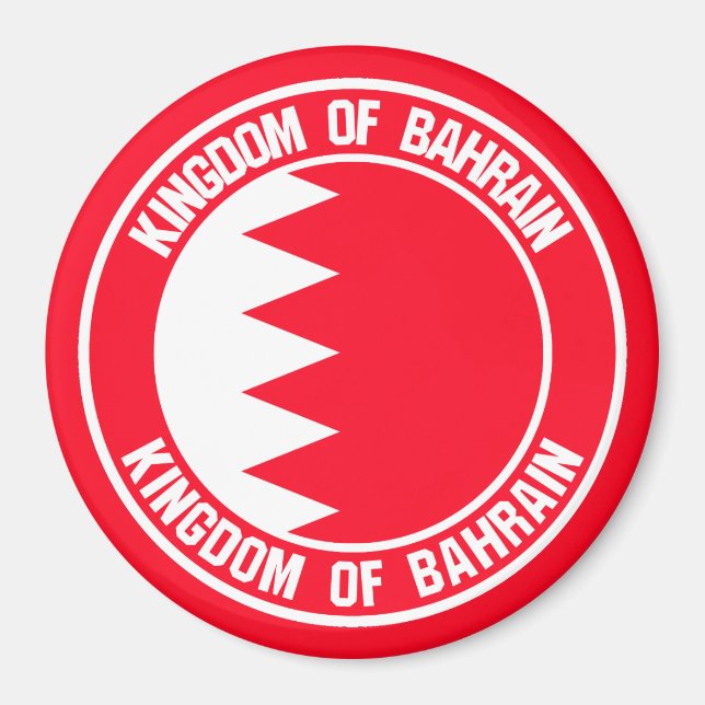 Bahrain Round Emblem Magnet (Front)