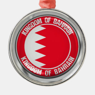 Bahrain Round Emblem Metal Ornament