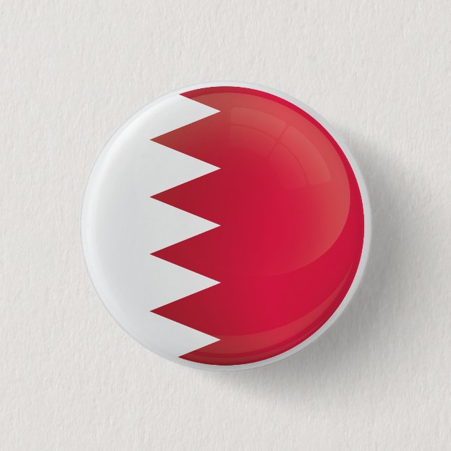 Bahrain  Round Icon Flag Button (Front)