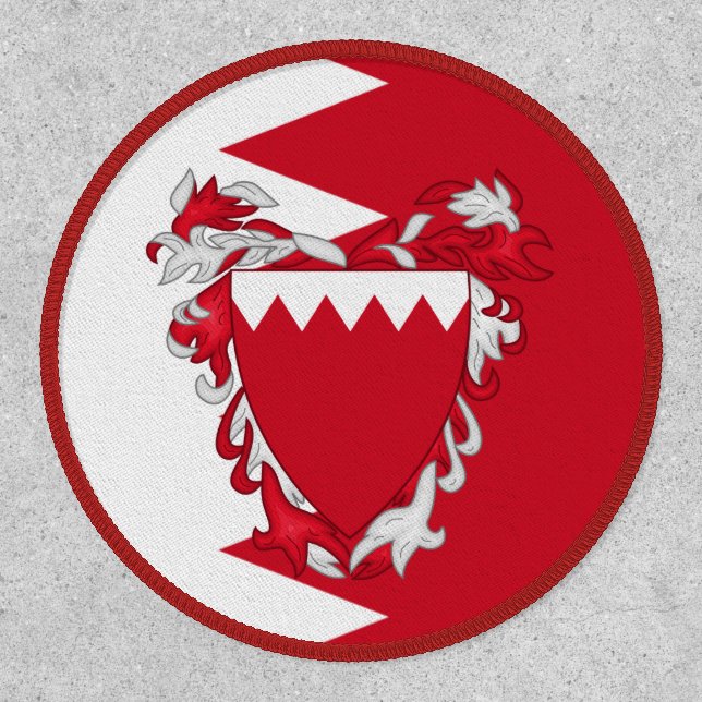 Bahraini Flag & Coat of Arms, Flag of Bahrain Patch (Front)