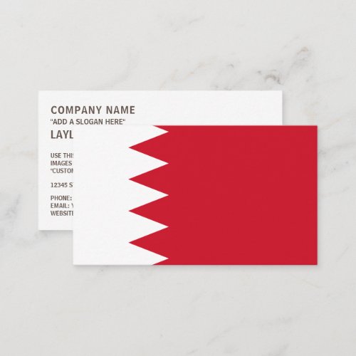 Bahraini Flag Flag of Bahrain Business Card