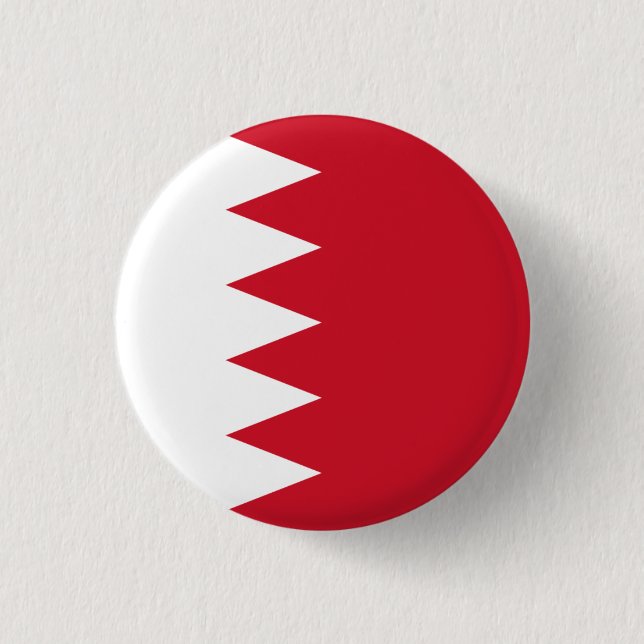 Bahraini Flag, Flag of Bahrain Button (Front)