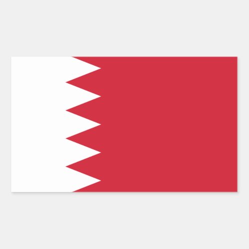 Bahraini Flag Flag of Bahrain Rectangular Sticker